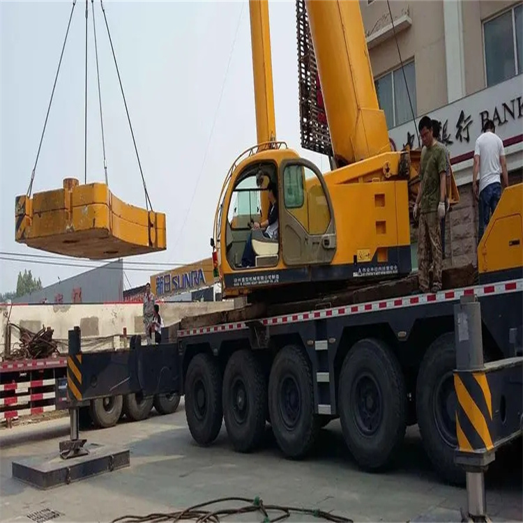 长沙当地吊车出租|机器吊装|75吨|工厂搬迁服务